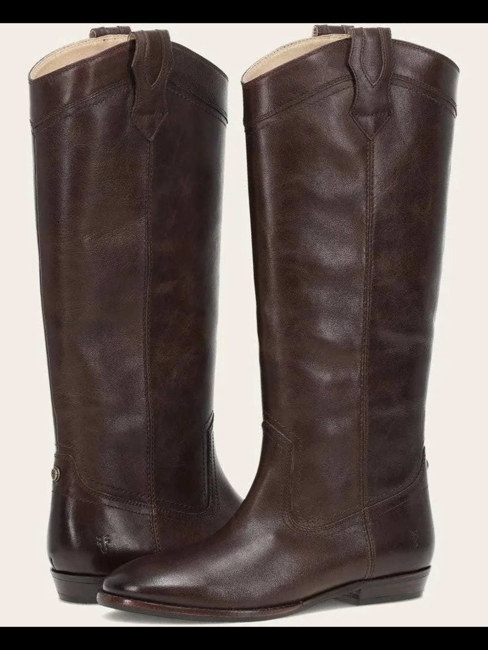 Frye Tall Leather Riding Boots - Dark Brown